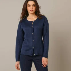 Gilet boutons fantaisie, toucher doux