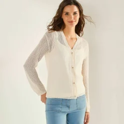 Gilet en maille fantaisie