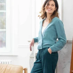 Gilet forme cache-coeur toucher doux