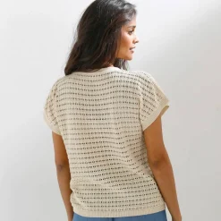 Gilet loose en maille fantaisie