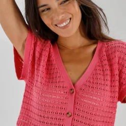 Gilet loose en maille fantaisie