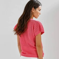 Gilet loose en maille fantaisie