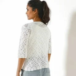 Gilet maille fantaisie