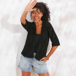 Gilet maille fantaisie