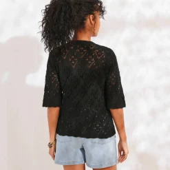 Gilet maille fantaisie
