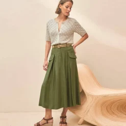 Gilet manches courtes, maille ajourée