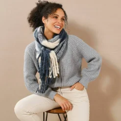 Gilet moelleux en maille anglaise
