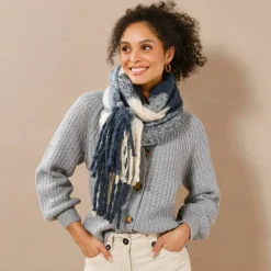 Gilet moelleux en maille anglaise