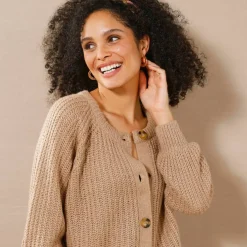 Gilet moelleux en maille anglaise