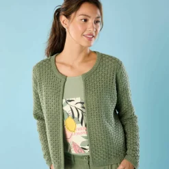 Gilet paletot maille fantaisie, Spécial Petites