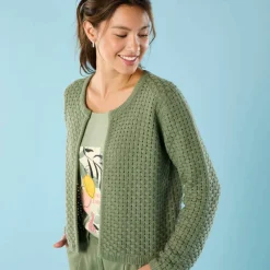 Gilet paletot maille fantaisie, Spécial Petites