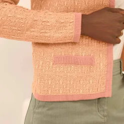 Gilet paletot, maille moulinée