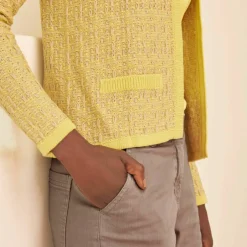 Gilet paletot, maille moulinée