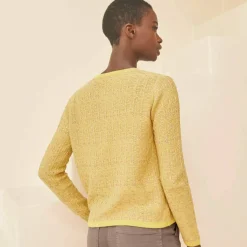 Gilet paletot, maille moulinée