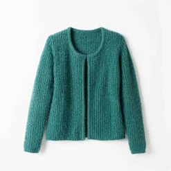Gilet paletot Spécial Petites, maille poilue