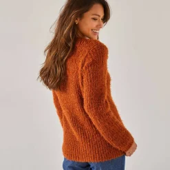 Gilet paletot Spécial Petites, maille poilue