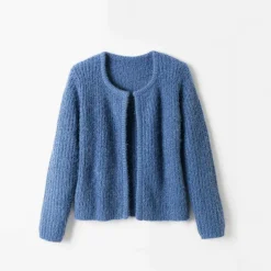 Gilet paletot Spécial Petites, maille poilue