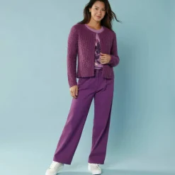 Gilet paletot Spécial Petites, maille poilue