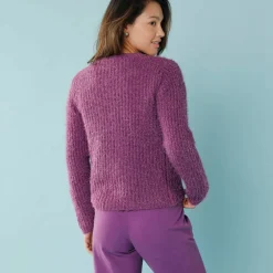 Gilet paletot Spécial Petites, maille poilue