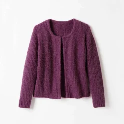 Gilet paletot Spécial Petites, maille poilue