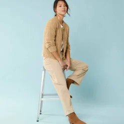 Gilet paletot Spécial Petites, maille poilue