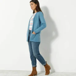 Gilet porter ouvert, maille toucher doux