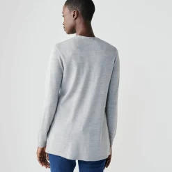 Gilet porter ouvert, maille toucher doux