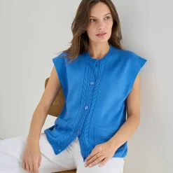 Gilet sans manches boutonné