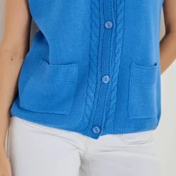 Gilet sans manches boutonné