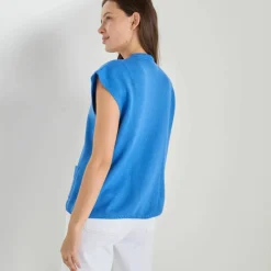 Gilet sans manches boutonné