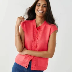 Gilet sans manches boutonné