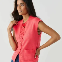 Gilet sans manches boutonné