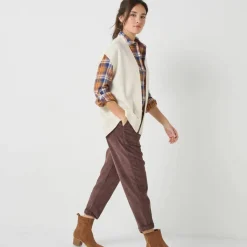 Gilet sans manches, maille fantaisie