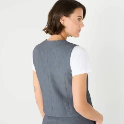 Gilet sans manches, uni