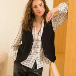 Gilet sans manches, uni