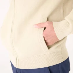 Gilet zippé col montant en maille milano