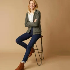 Gilet zippé 30% laine fourré 