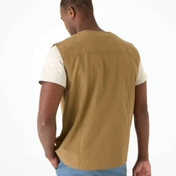 Gilet zippé multipoches sans manches en toile ripstop