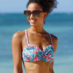Haut de maillot de bain avec armatures drapé Bawa - forme corbeille