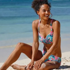 Haut de maillot de bain avec armatures drapé Bawa - forme corbeille