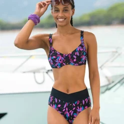 Haut de maillot de bain forme minimiseur imprimé Lokia - avec armatures flexibles