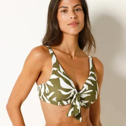 Haut de maillot de bain imprimé forme foulard Olguita - avec armatures
