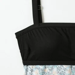Haut de tankini blousant post-opératoire imprimé Abella avec nouette