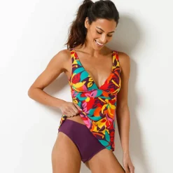 Haut de tankini forme foulard imprimé Cayetana - coques amovibles