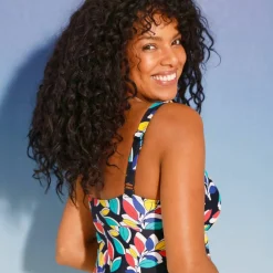 Haut de tankini imprimé asymétrique Boruca