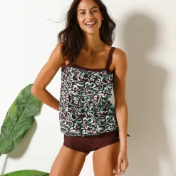 Haut de tankini imprimé Saravia – coques moulées