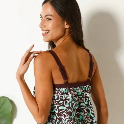 Haut de tankini imprimé Saravia – coques moulées