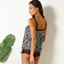 Haut de tankini imprimé Saravia – coques moulées
