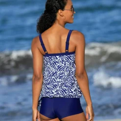 Haut de tankini imprimé zèbre