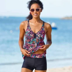 Haut de tankini minimiseur imprimé Kalibo